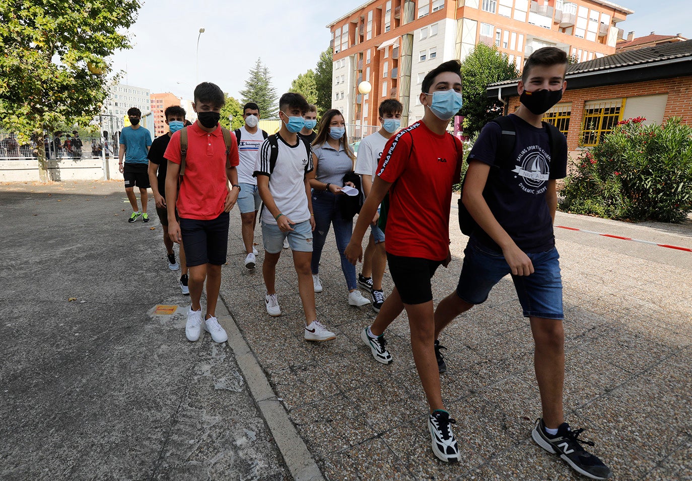 Los alumnos de la ESO y de Bachillerato de Palencia vuelven a clase.