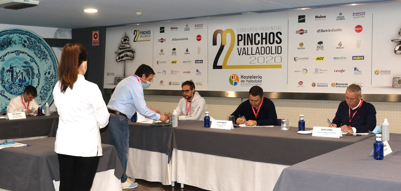 Concurso Provincial de Pinchos de Valladolid en la Escuela de Cocina Alcazarén. 