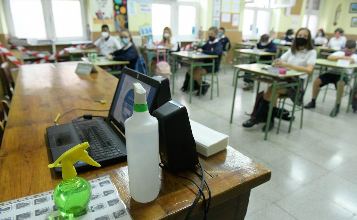 Una clase del colegio Rafaela María de Valladolid. 