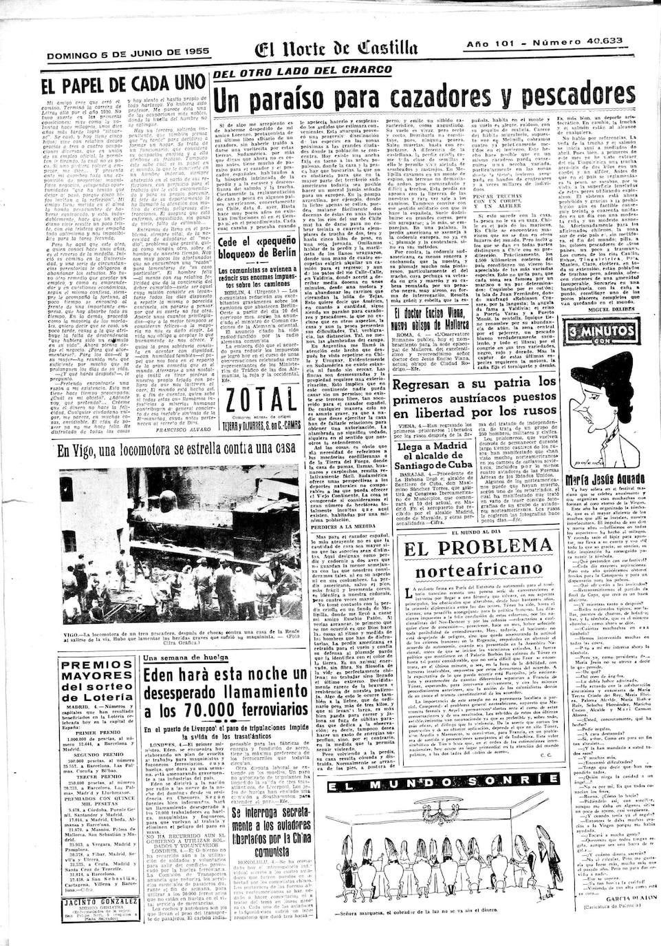 En el verano de 1942 inserta su primer artículo, titulado 'El deporte de la caza mayor' | En 1944, y después de hacer un curso acelerado en la Escuela de Periodismo de Madrid, se convirtió en redactor de El Norte, donde empezó ya a hacer críticas de cine y de libros, así como artículos | Al tiempo que adquiría nuevas responsabilidades en el periódico, donde fue nombrado subdirector en 1953 y director en 1958, comenzó a publicar una serie de artículos sobre cine, sección que tituló 'Desde la cabina'. También hizo entrevistas, información internacional los domingos y comentarios deportivos