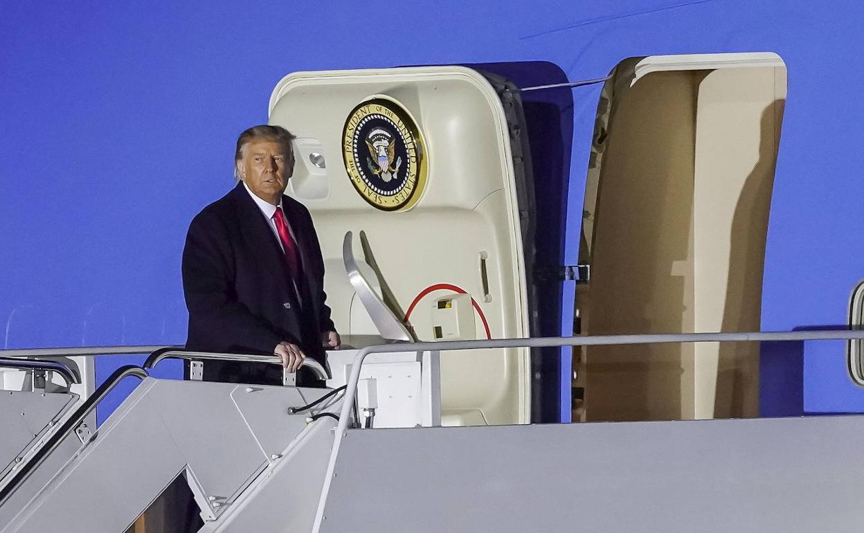 Donald Trump, en el Air Force One.