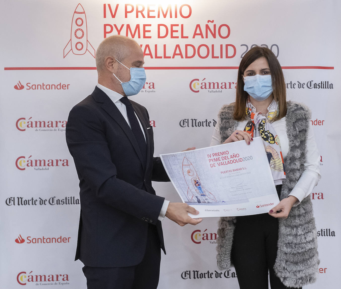 Acto de entrega de los premios en la Cámara de Comercio de Valladolid. 