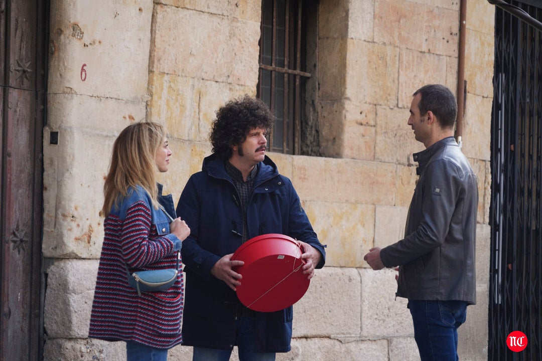 Momento del rodaje de Rutas Bizarras en Salamanca