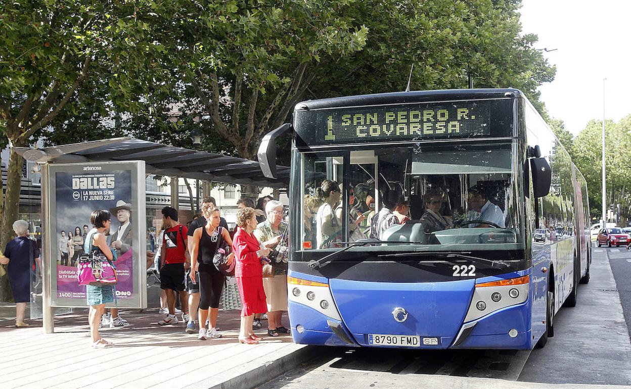 Autobús urbano en Valladolid. 