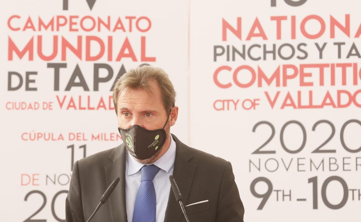 Óscar Puente, en la presentación de los concursos nacional e internacional de pinchos. 