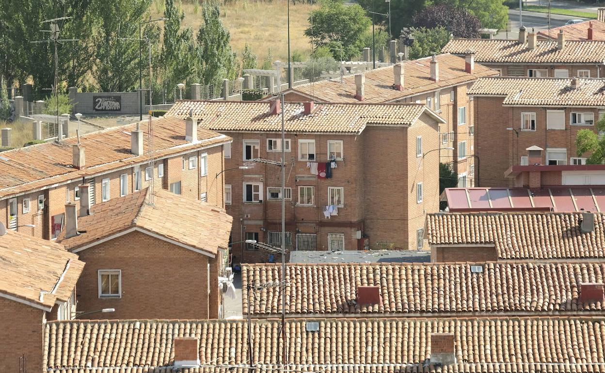 Viviendas en la zona de Las Viudas, en el barrio de Delicias.