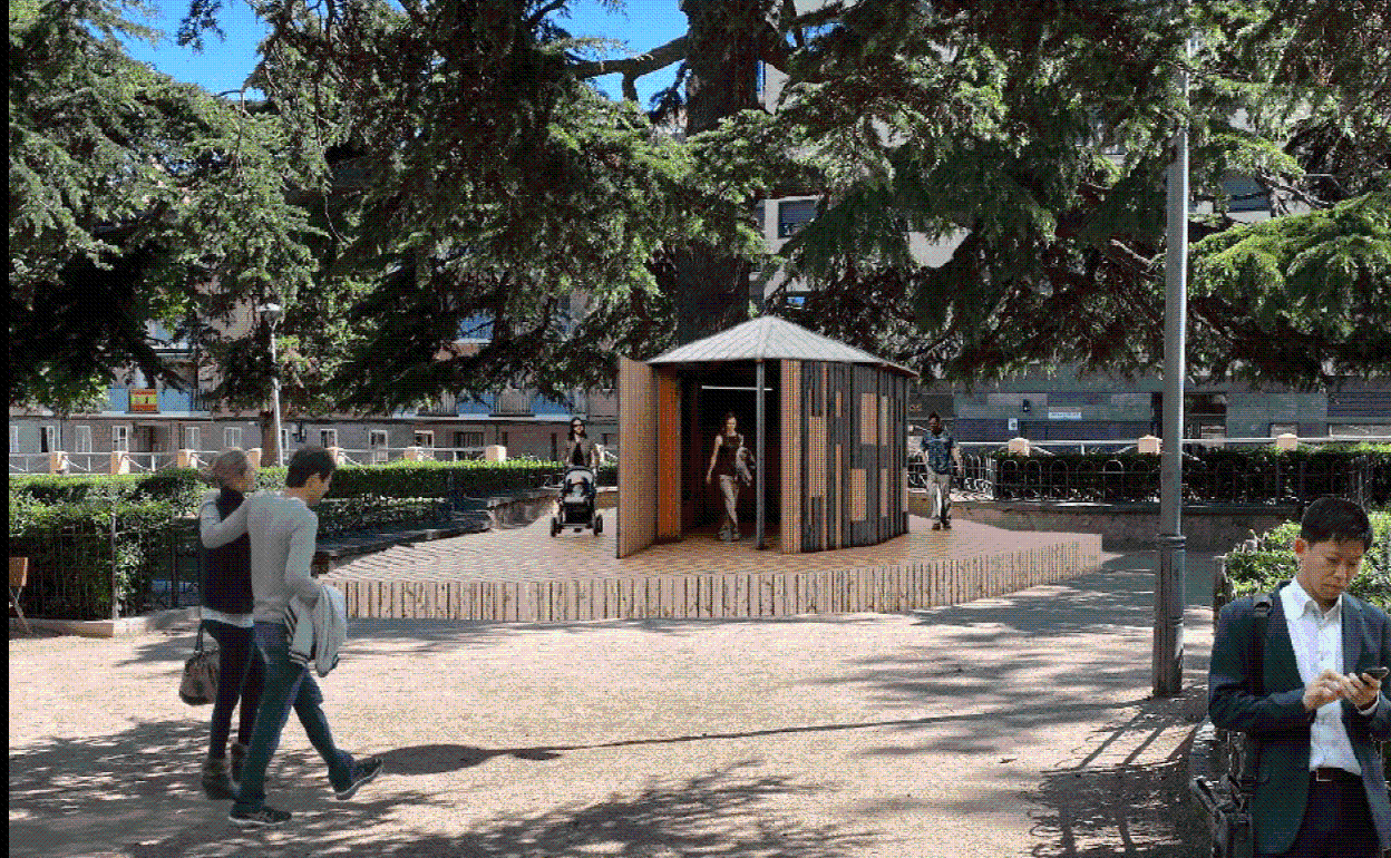 Imagen virtual de cómo quedará una de las nuevas casetas de las bibliotecas de verano..