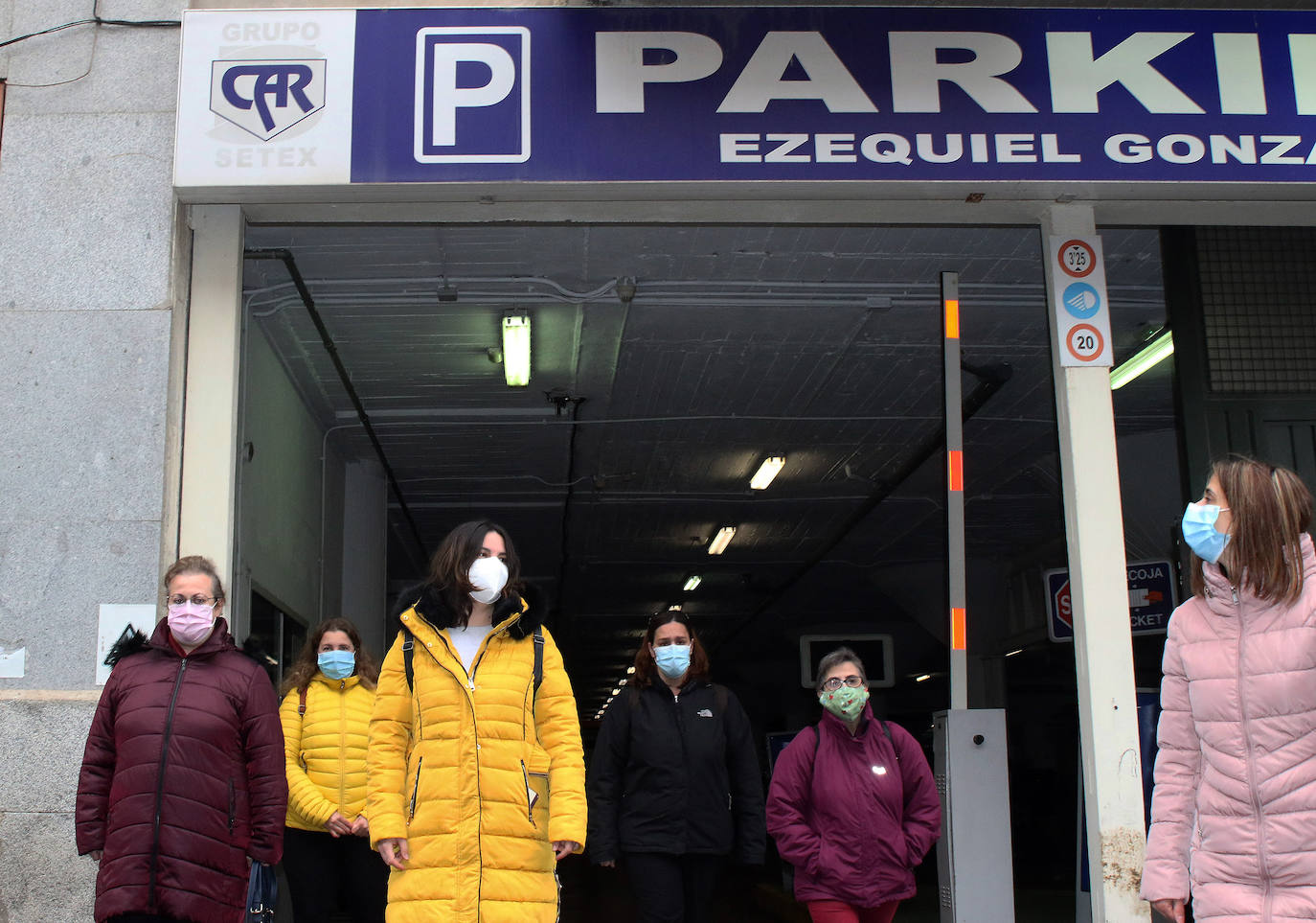 Cierre del parking del paseo Ezequiel González 