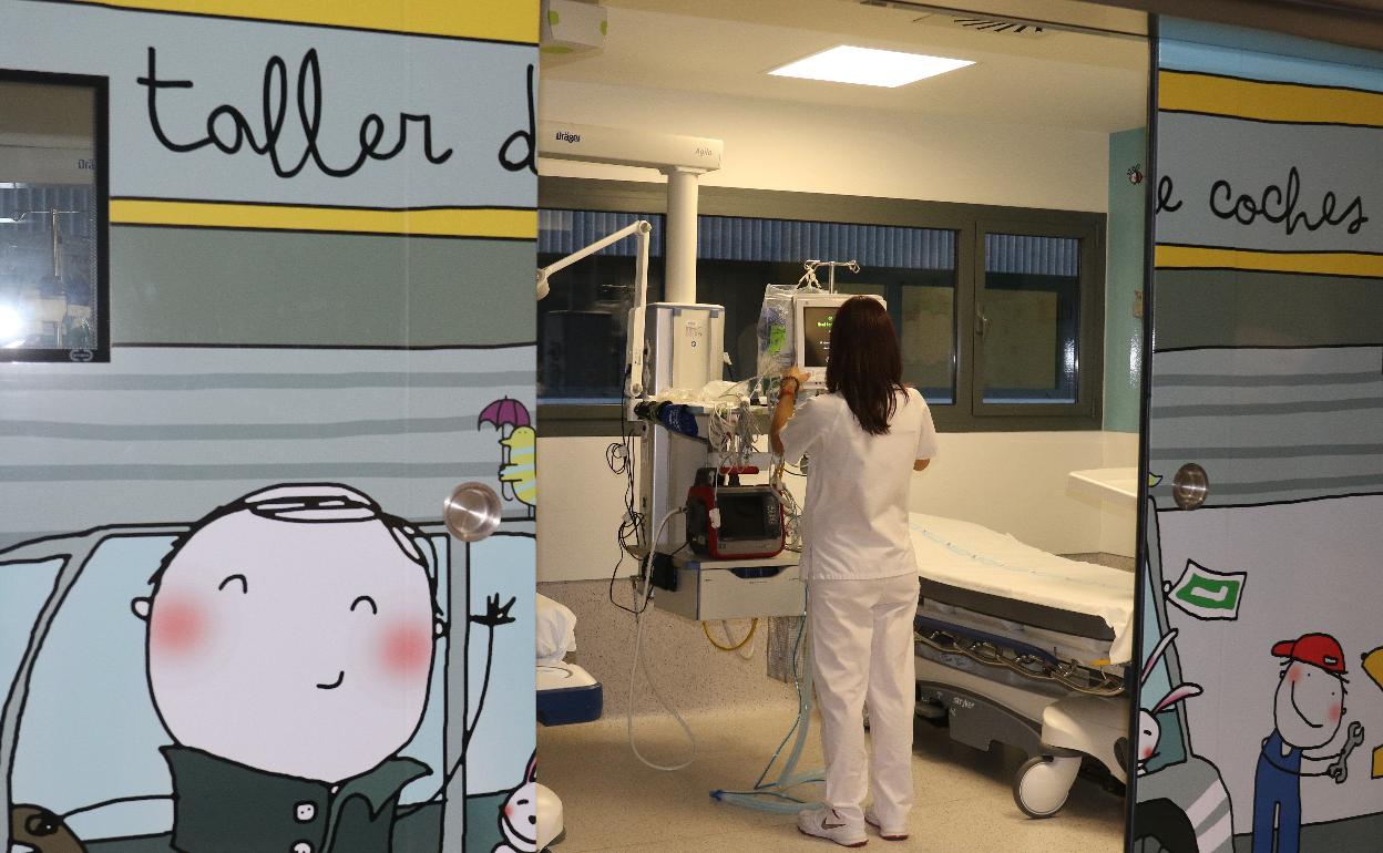 Zona pediátrica del Clínico de Valladolid. 