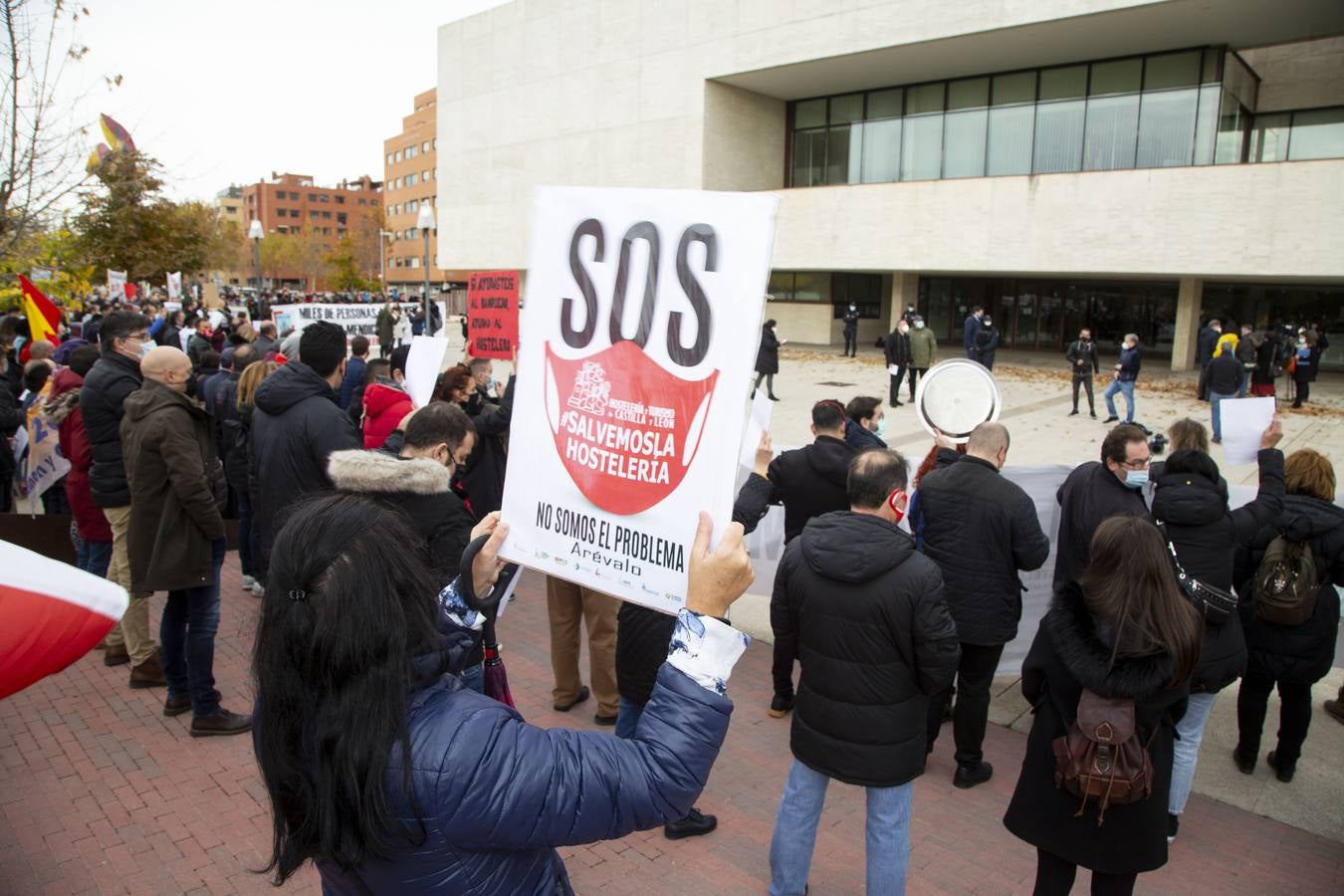 Fotos: Manifestación de hosteleros en Valladolid