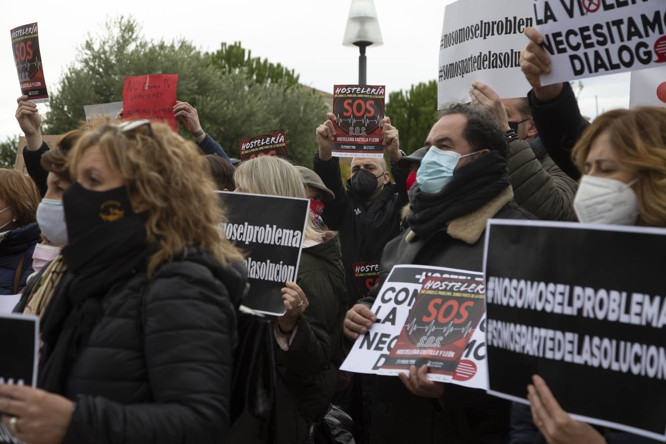 Fotos: Manifestación de hosteleros en Valladolid