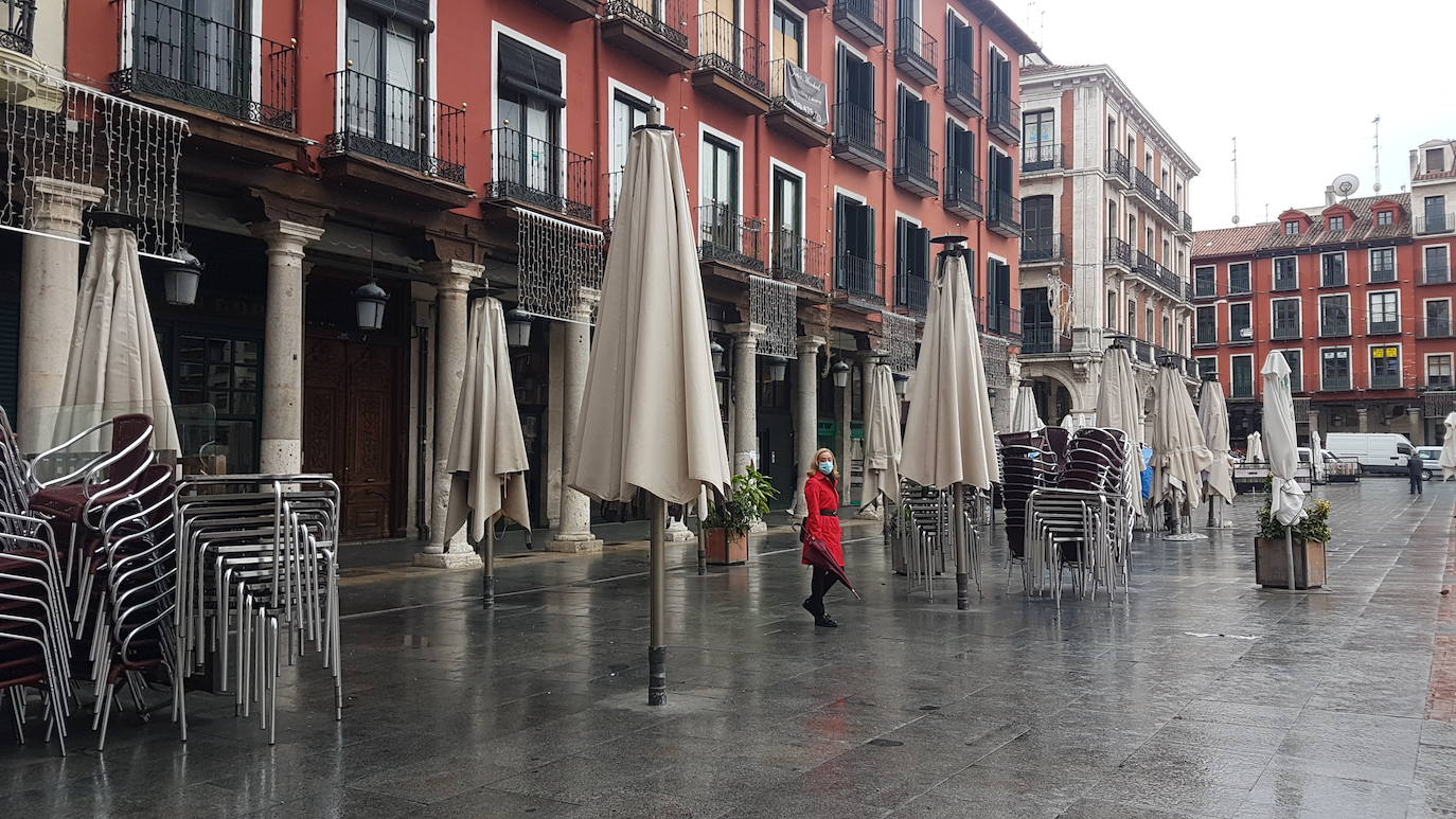 Fotos: Un noviembre que parece marzo: las calles de Valladolid amanecen sin terrazas