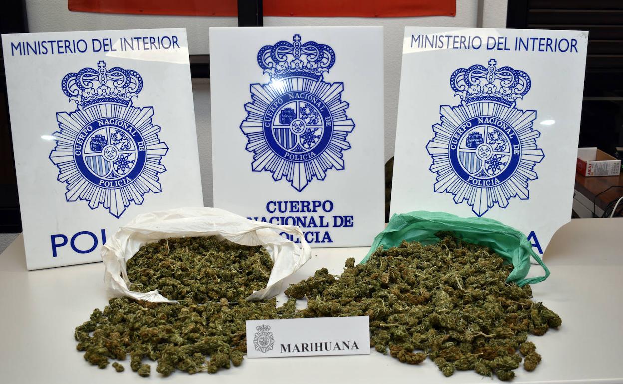 Marihuana intervenida por la Policía Nacional. 