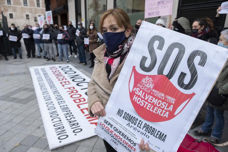 Fotos: Protesta del sector del ocio nocturno en Valladolid