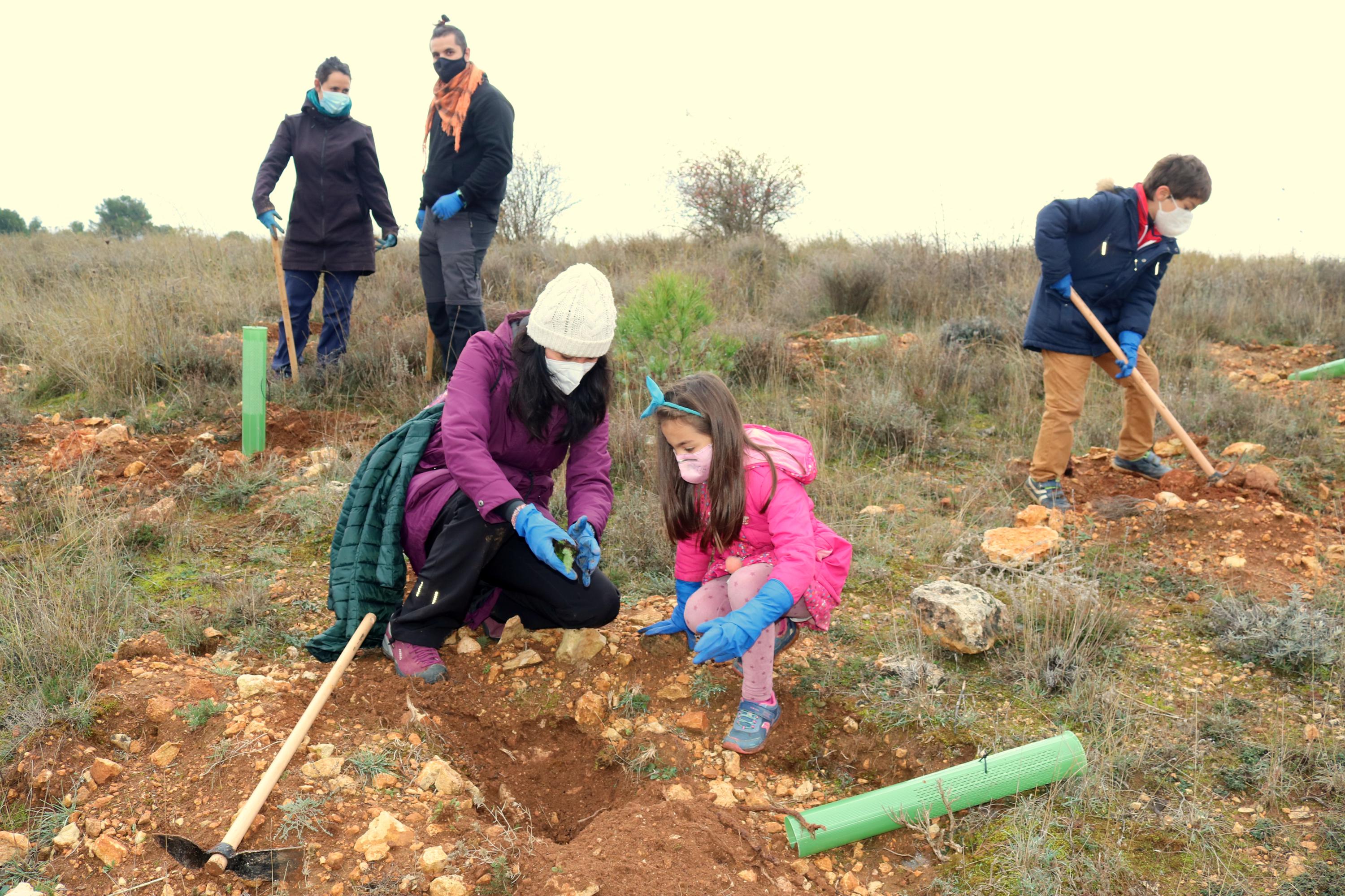 Más de 150 vecinos participaron en la plantación llevada a cabo en Villamuriel de Cerrato