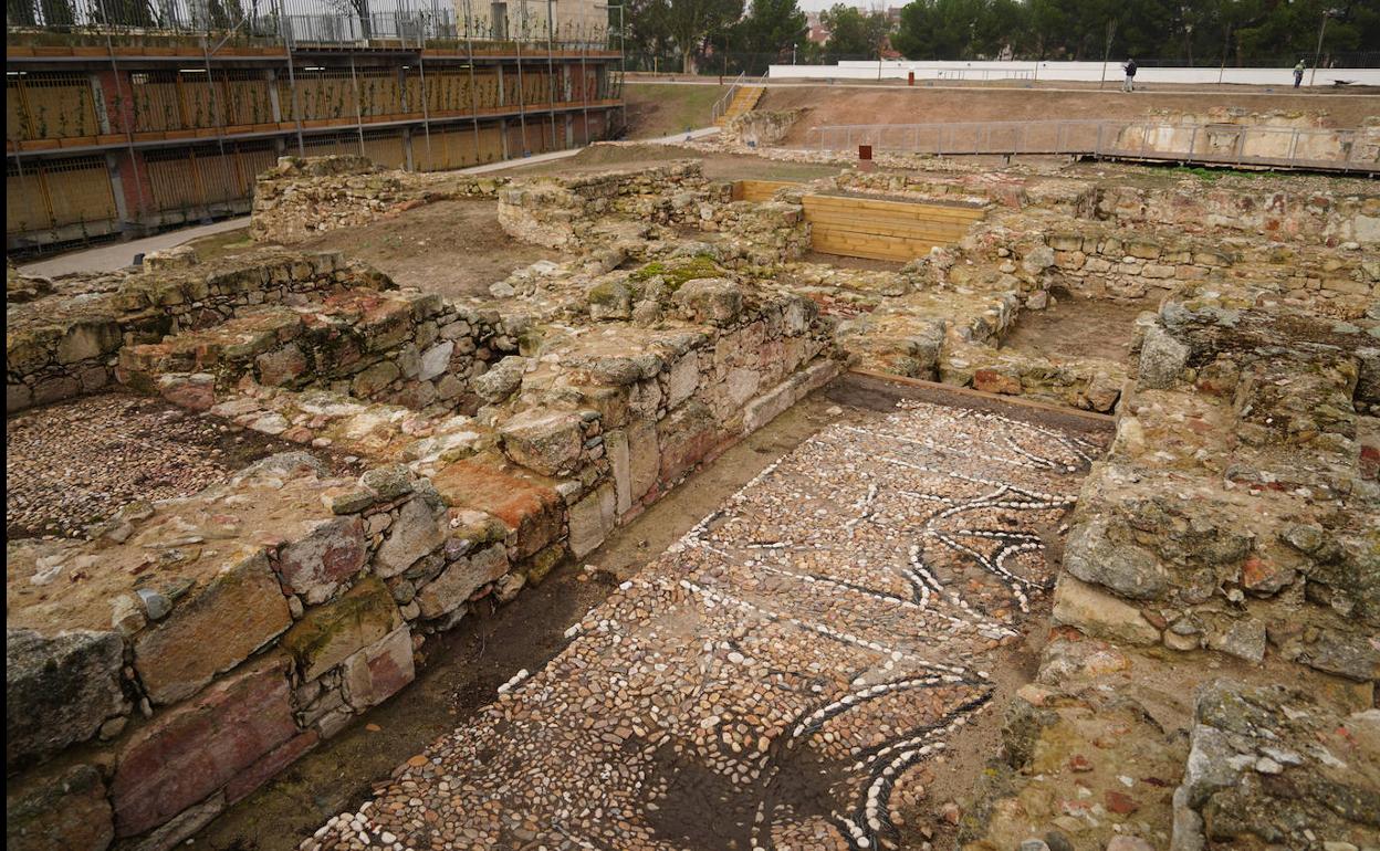 Algunos de los restos que pueden verse en la zona del Botánico.