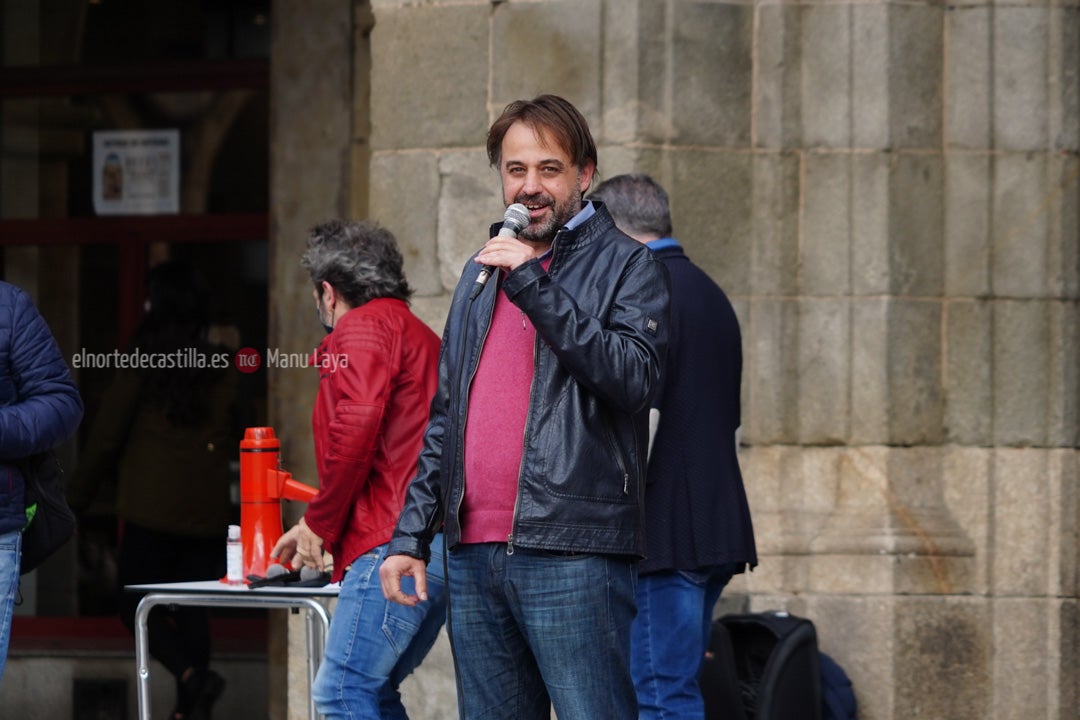 Concentración de autónomos en la Plaza Mayor de Salamanca