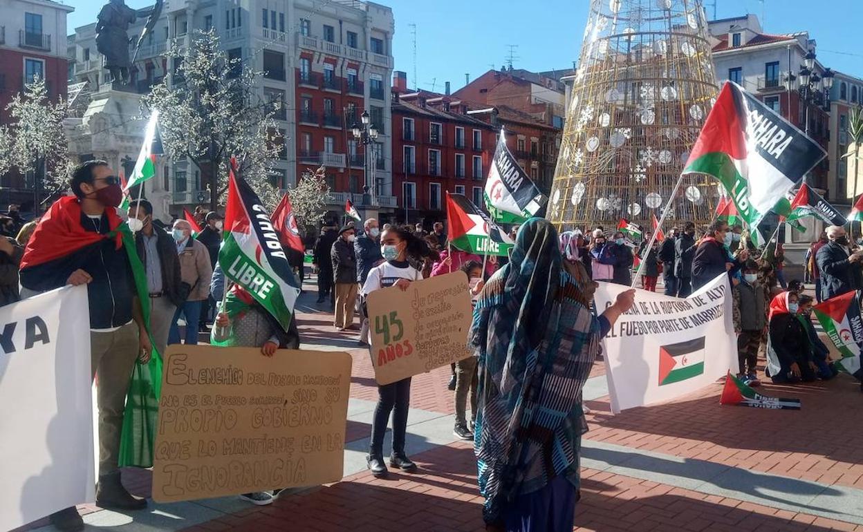 Concentración en la Plaza Mayor de Valladolid. 