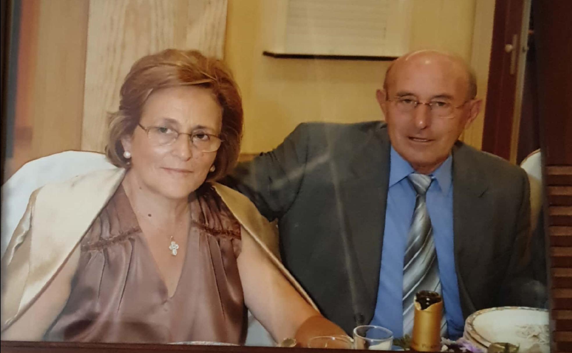 Maximino Herrero, con su mujer, Rosario Calle. 