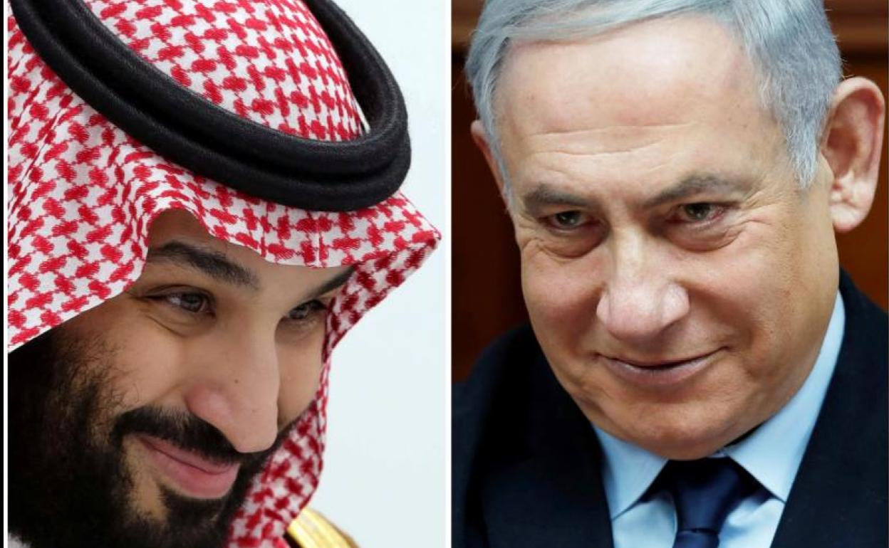 Mohammed Bin Salman y Benjamin Netanyahu. 