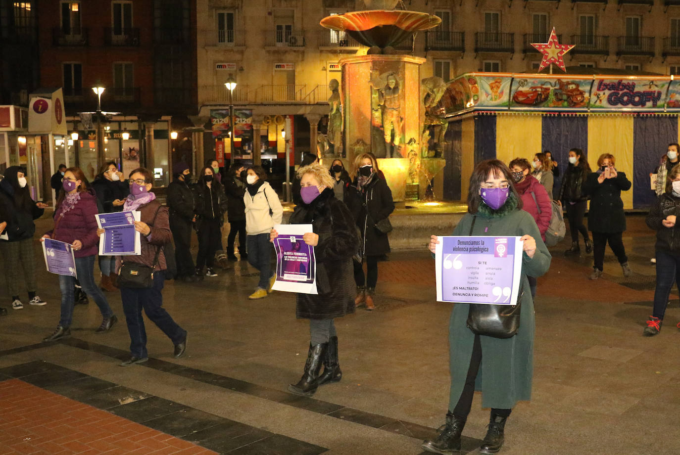 Manifestación contra el matrato hacia las mujeres. 