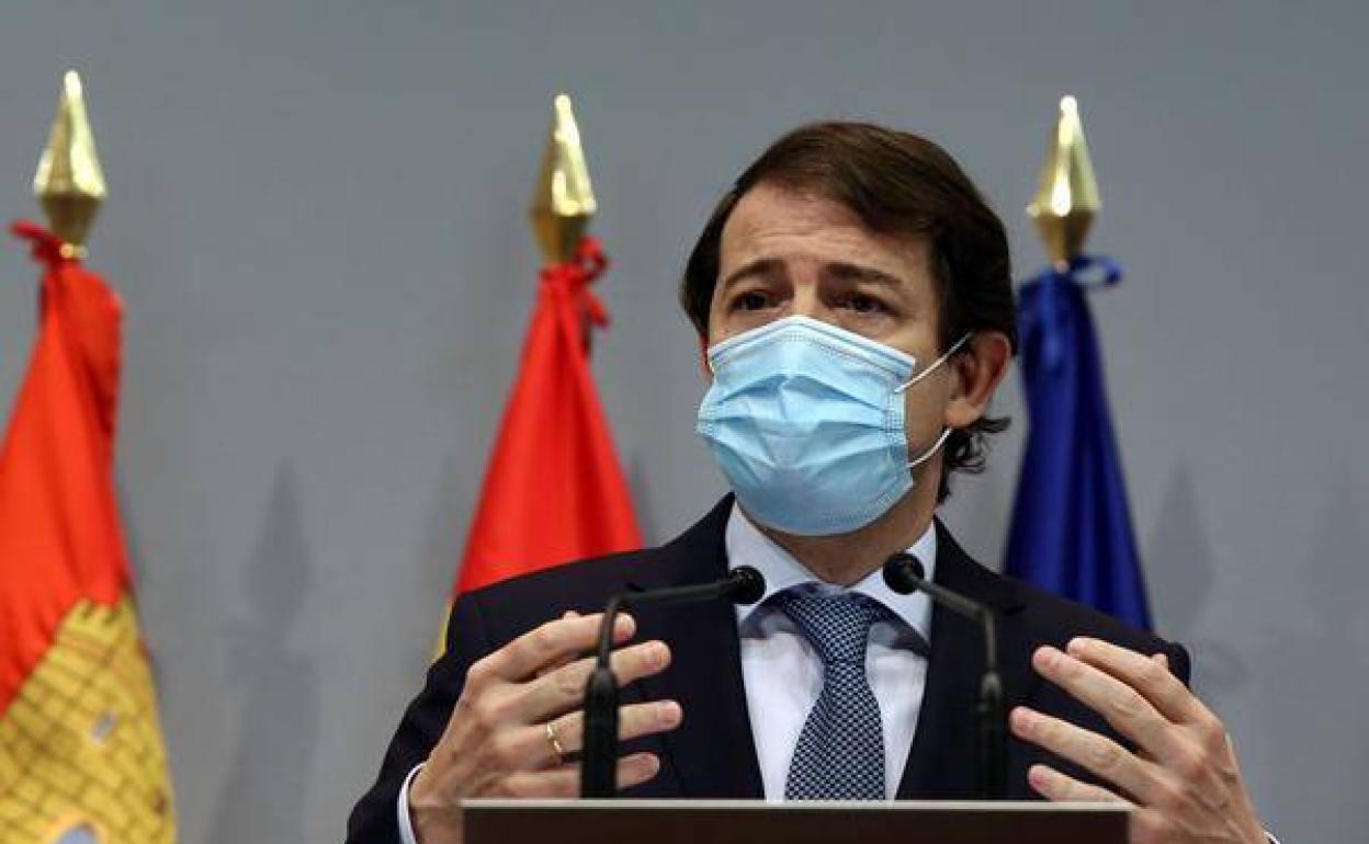 Fernández Mañueco, en la rueda de prensa de presentación de los prespuestos. 