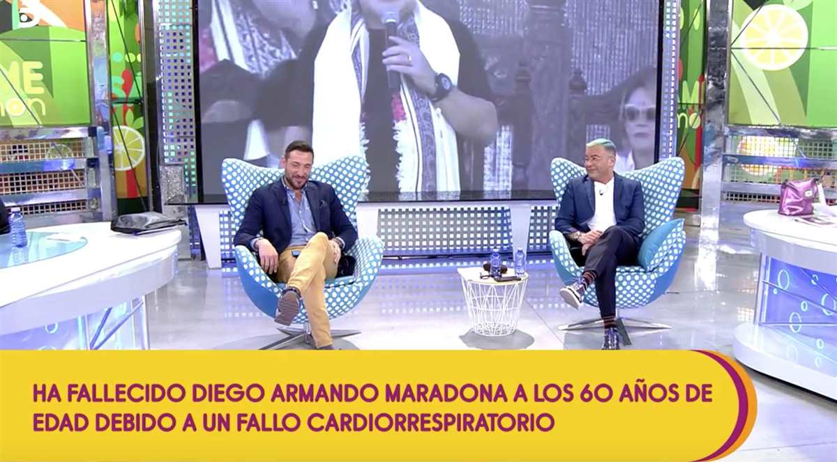 Antonio David Flores y Jorge Javier en el plató de 'Sálvame'. 