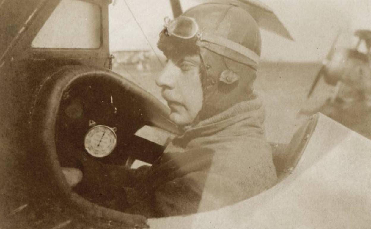 François Bazin, en su etapa de aviador durante la I Guerra Mundial 