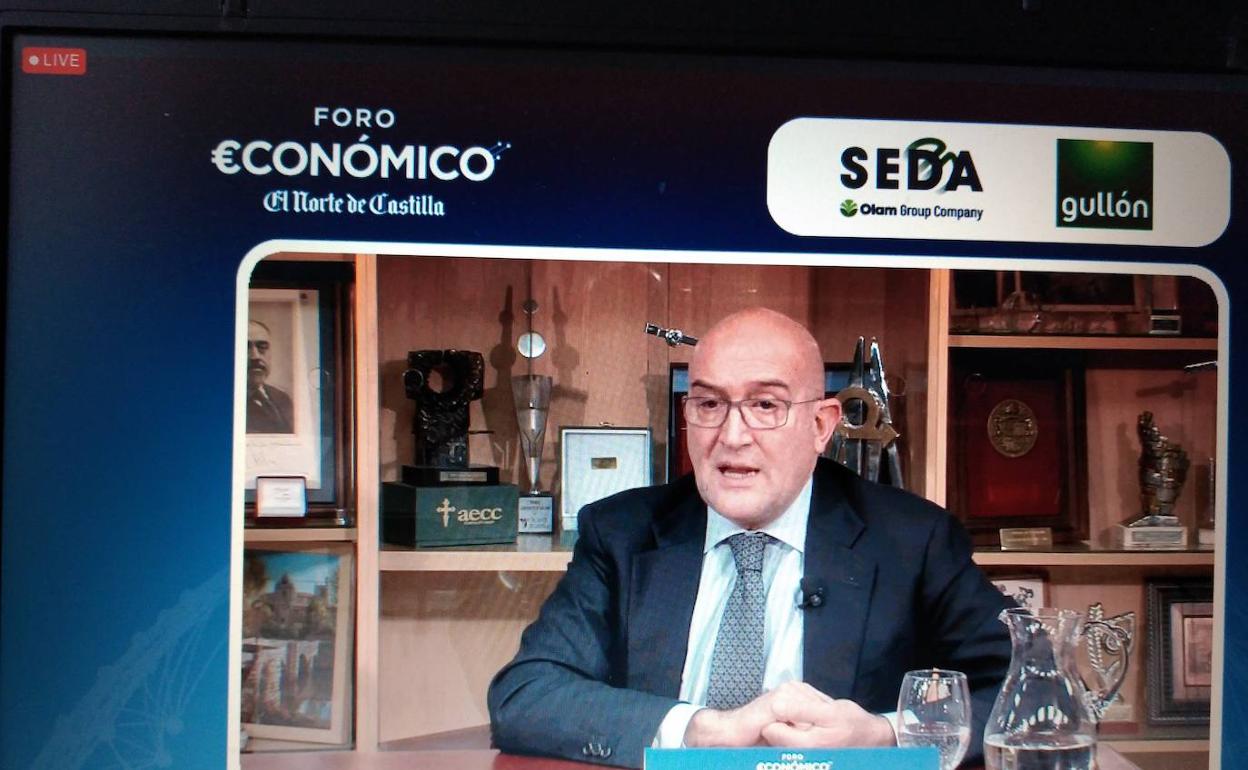 El consejero, en el Foro Económico digital de El Norte de Castilla. 