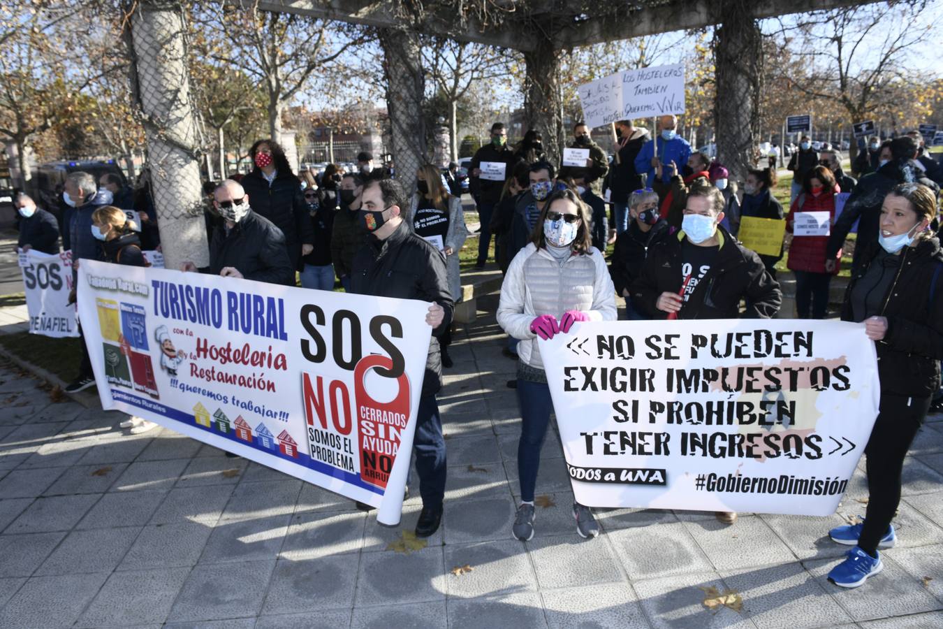 Fotos: Manifestación de los hosteleros en Valladolid