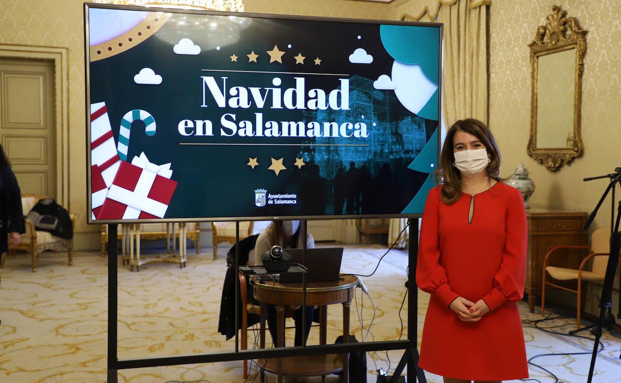 María Victoria Bermejo, durante la presentación de la campaña de Navidad.