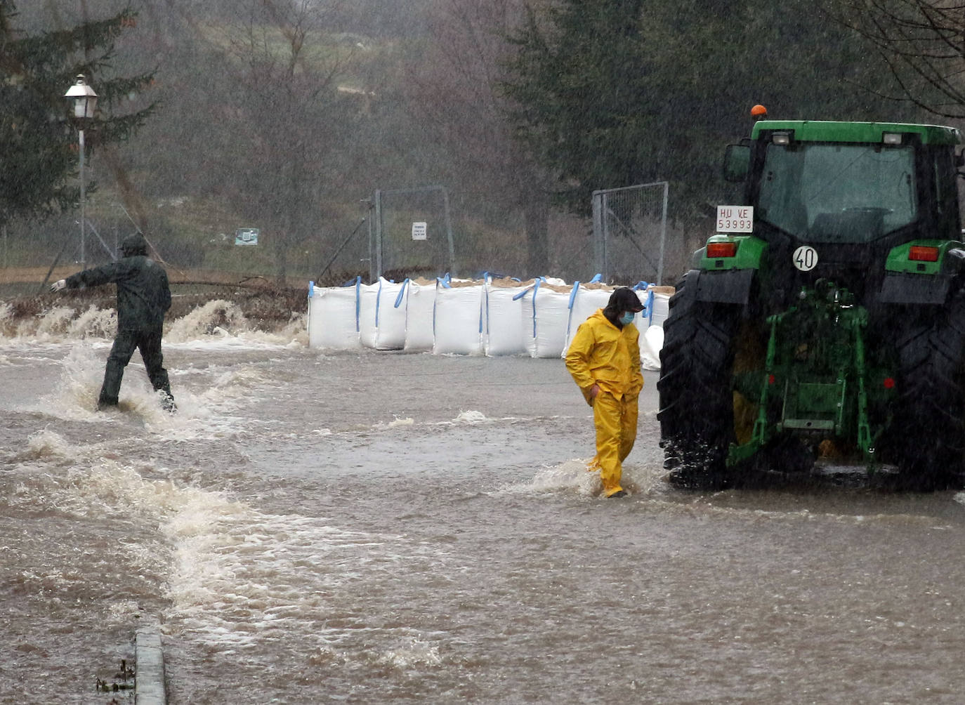 Inundaciones en la localidad segoviana de Navafría