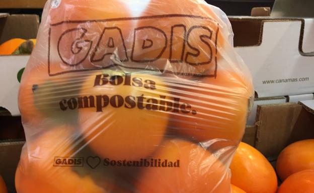 Bolsa compostable y reciclable de Gadis. 