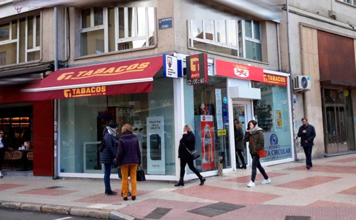 Imagen de la fachada del despacho que selló el boleto. 