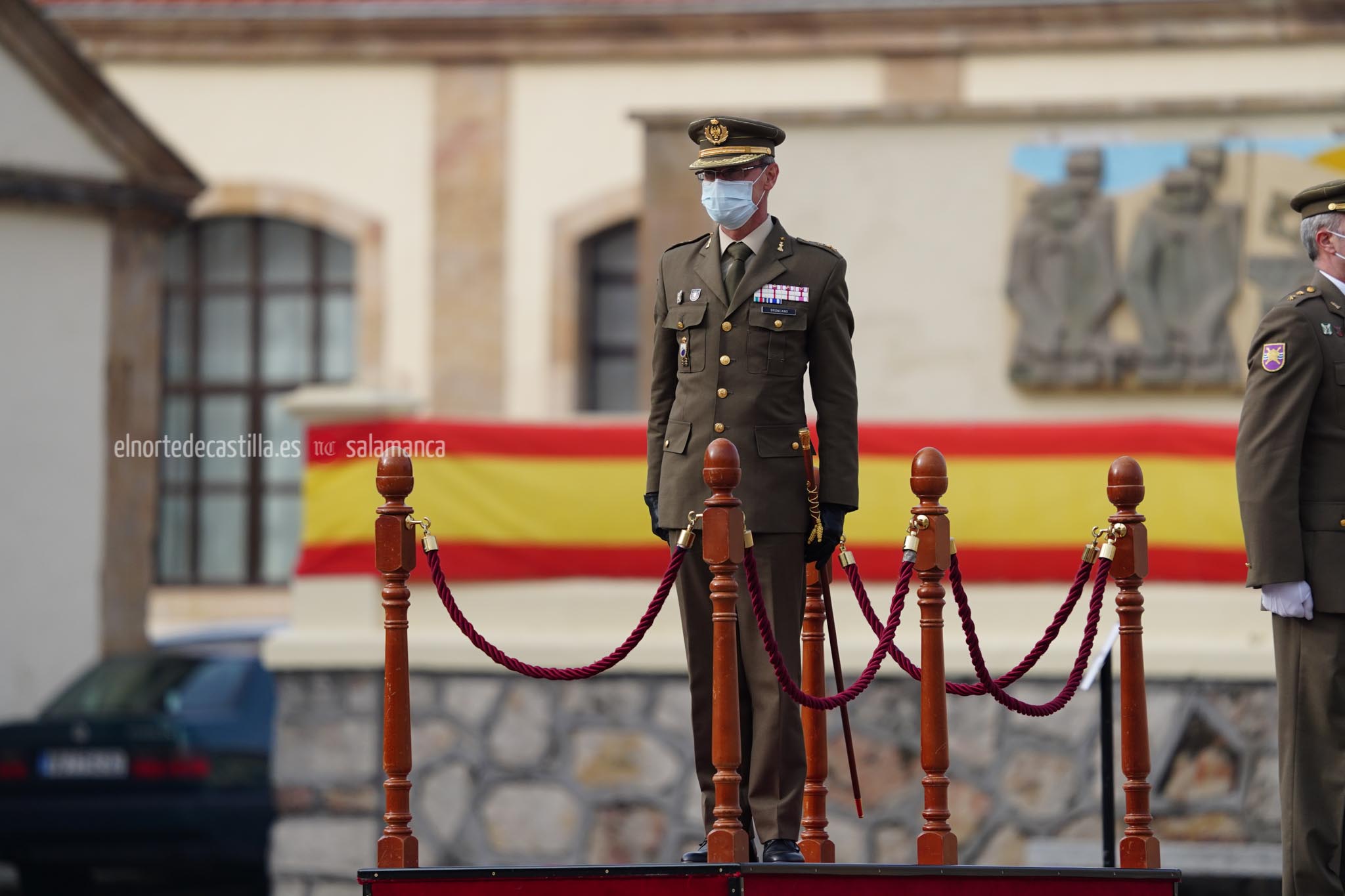 Acto de toma de posesión del nuevo Teniente Coronel en el cuartel de Arroquia de Salamanca