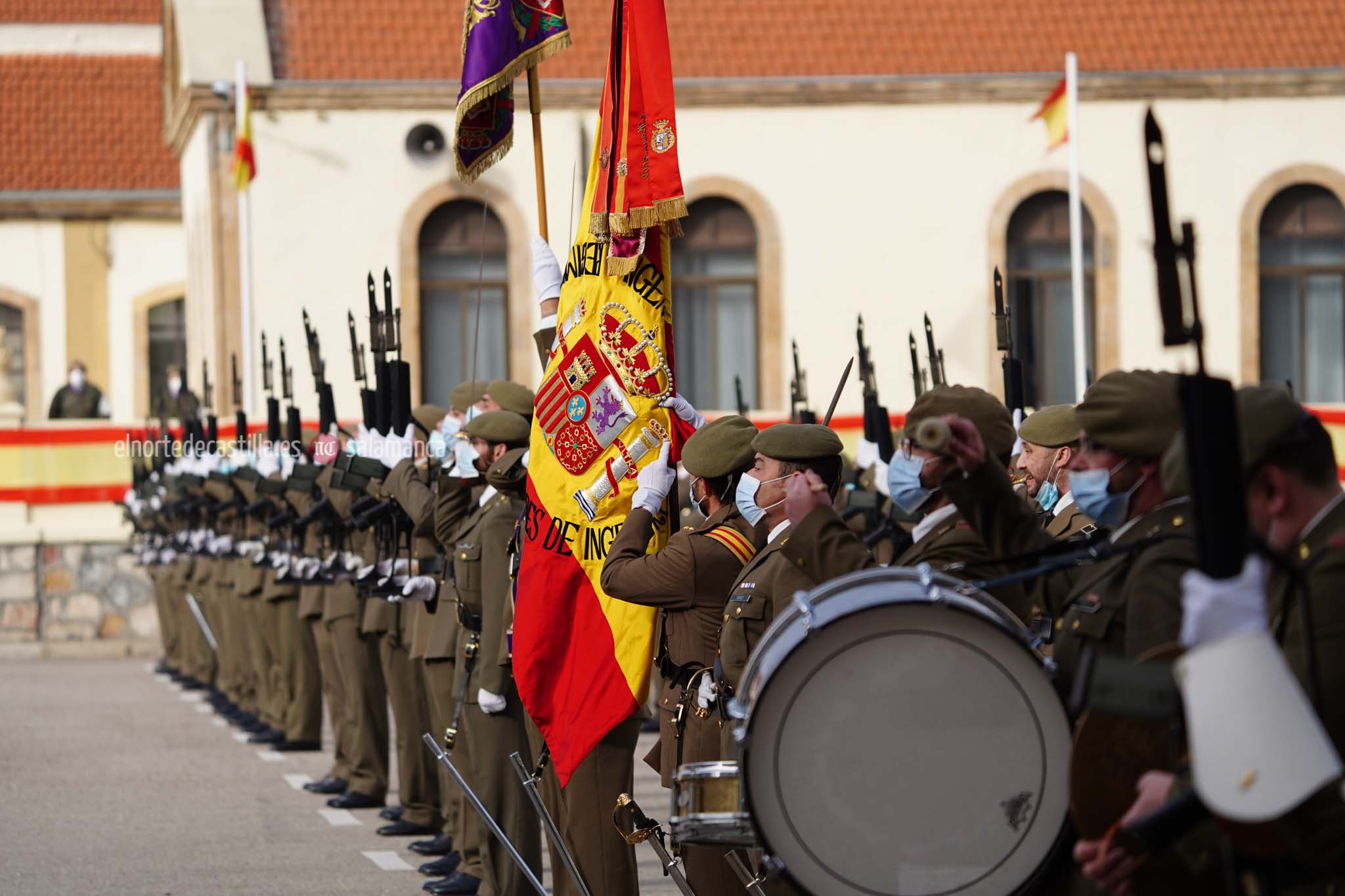 Acto de toma de posesión del nuevo Teniente Coronel en el cuartel de Arroquia de Salamanca