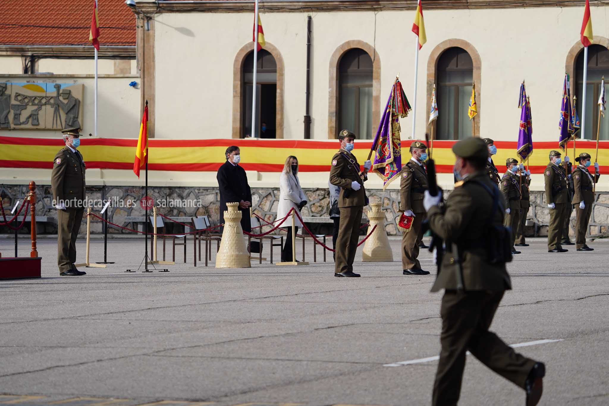 Acto de toma de posesión del nuevo Teniente Coronel en el cuartel de Arroquia de Salamanca