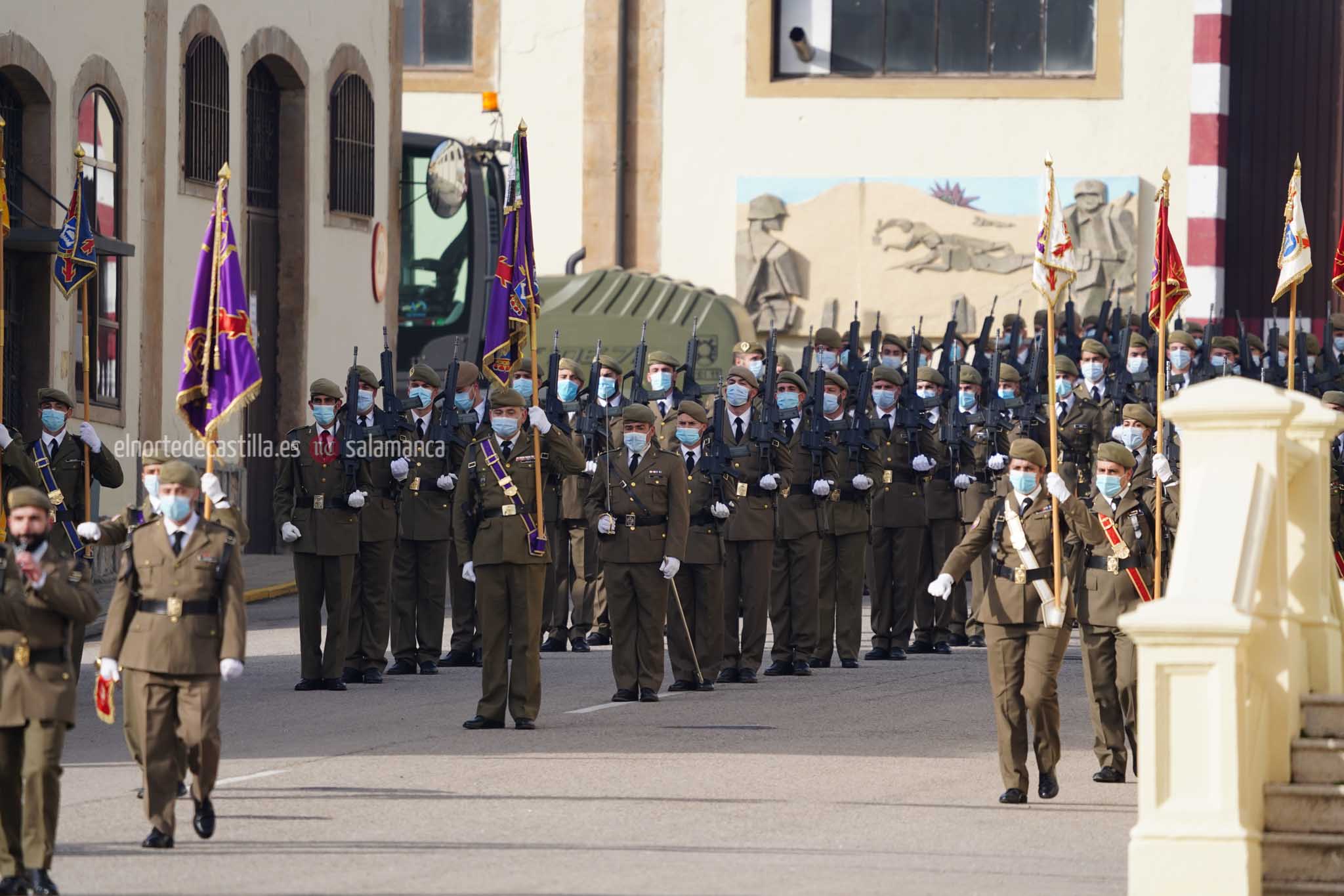 Acto de toma de posesión del nuevo Teniente Coronel en el cuartel de Arroquia de Salamanca