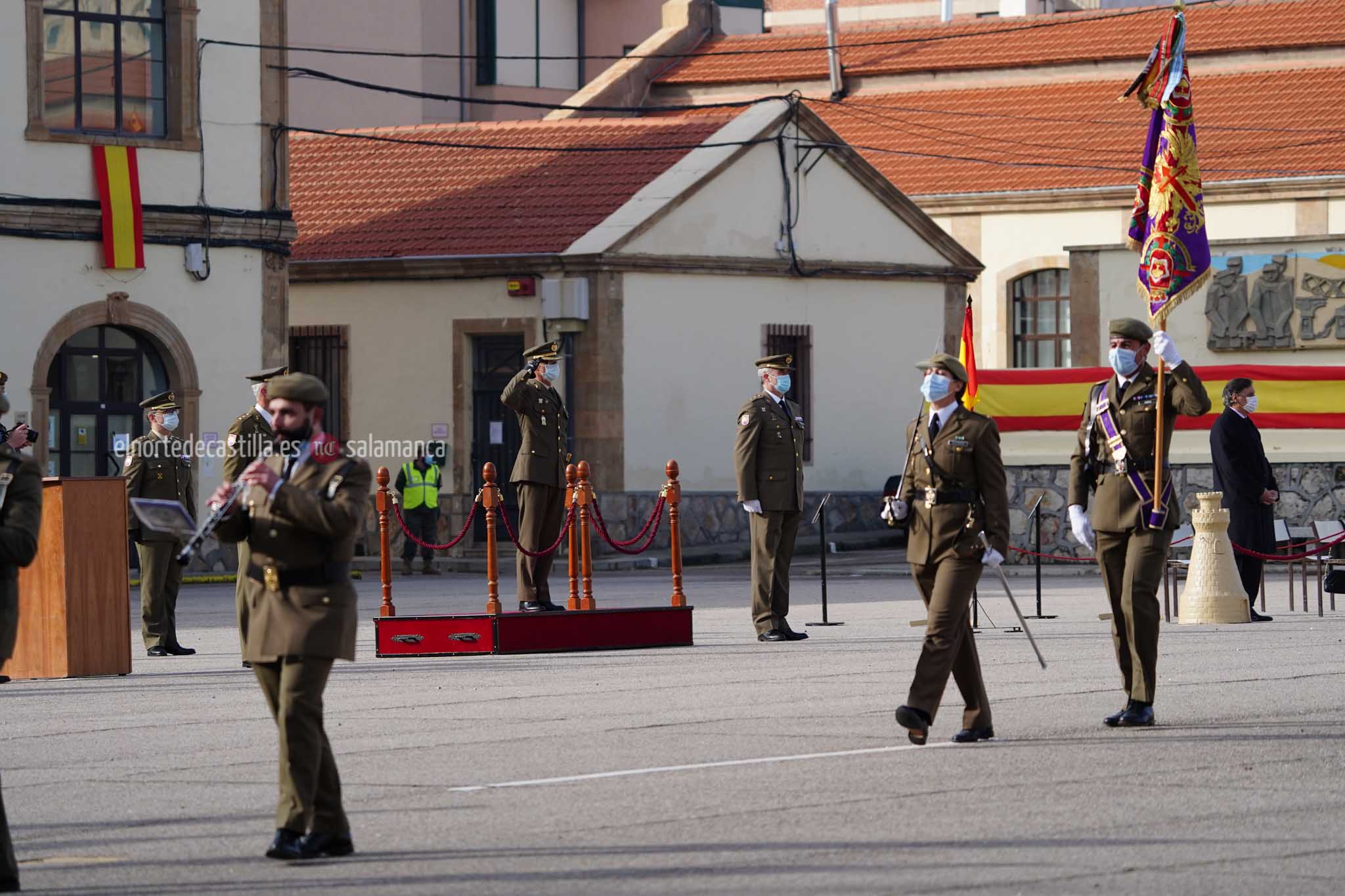 Acto de toma de posesión del nuevo Teniente Coronel en el cuartel de Arroquia de Salamanca