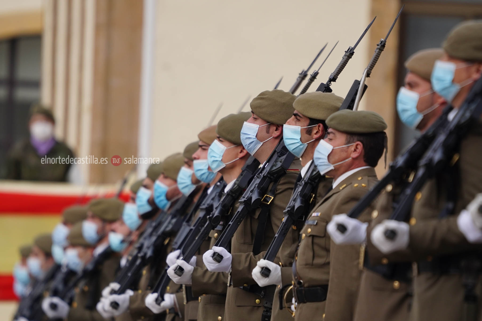 Acto de toma de posesión del nuevo Teniente Coronel en el cuartel de Arroquia de Salamanca
