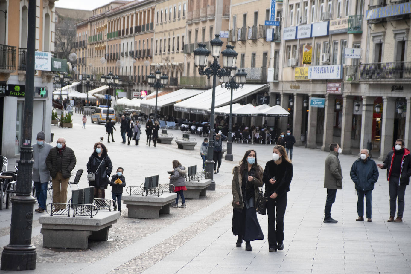 Aspecto de la Plaza Mayor durante la Tardebuena. 