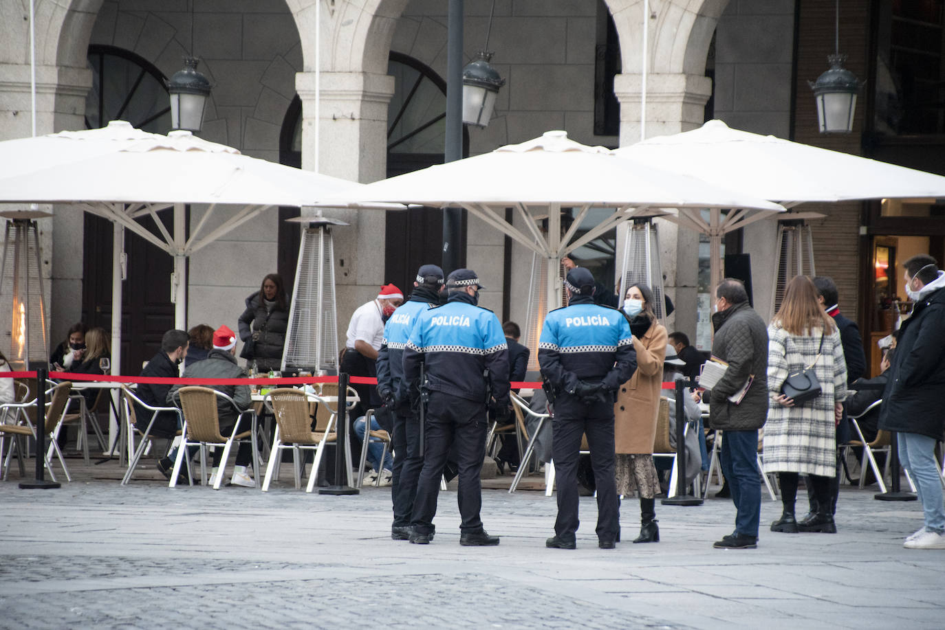 Aspecto de la Plaza Mayor durante la Tardebuena. 