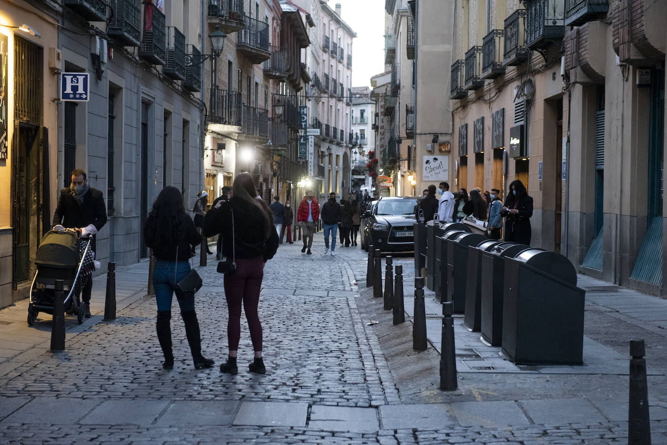 Aspecto de la Plaza Mayor durante la Tardebuena. 