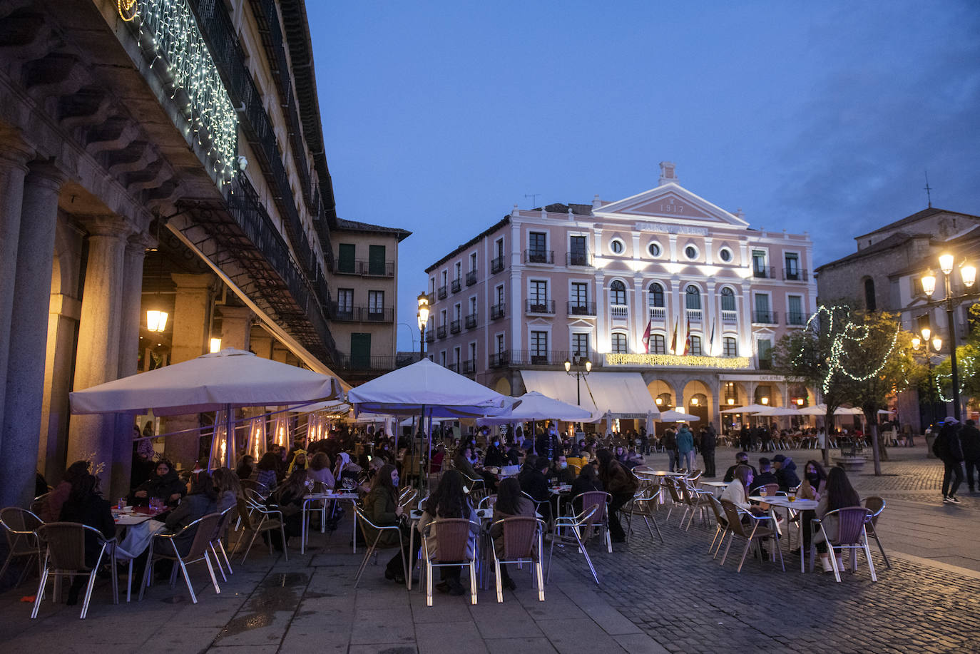 Aspecto de la Plaza Mayor durante la Tardebuena. 