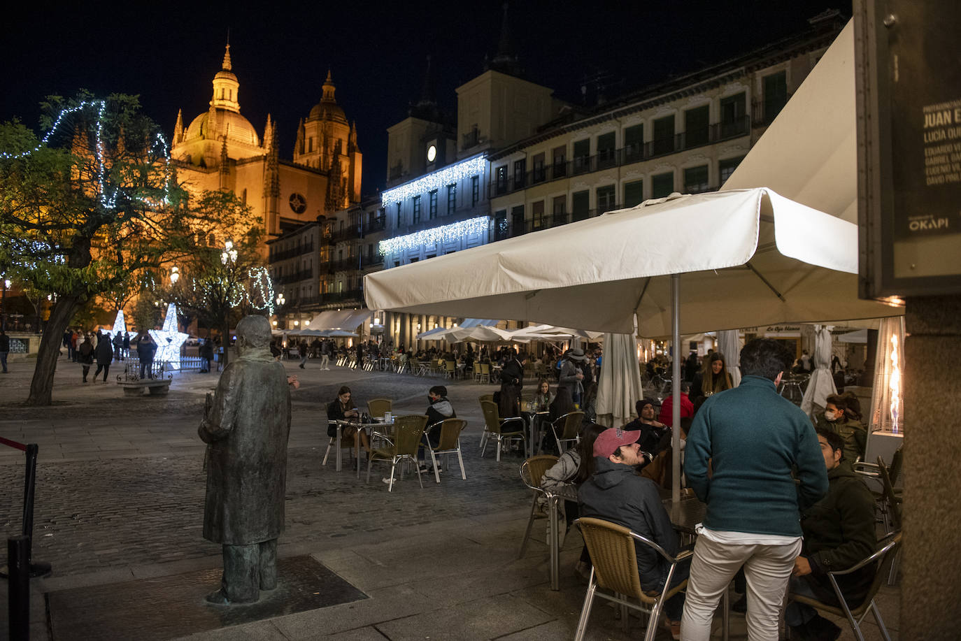 Aspecto de la Plaza Mayor durante la Tardebuena. 