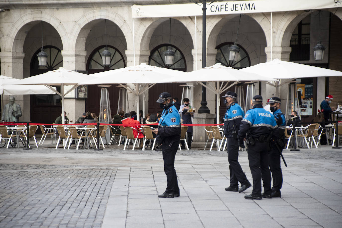 Aspecto de la Plaza Mayor durante la Tardebuena. 