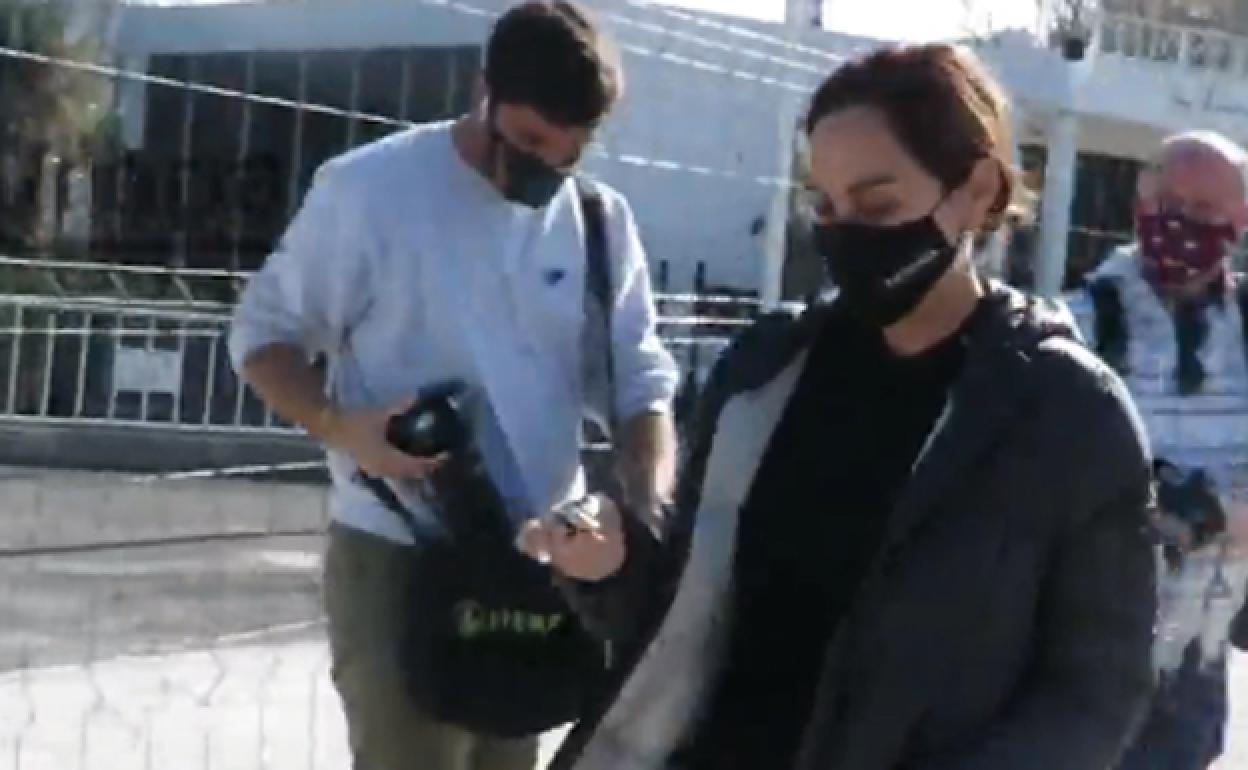 Tamara Falcó tras visitar la promotora inmobiliaria. 