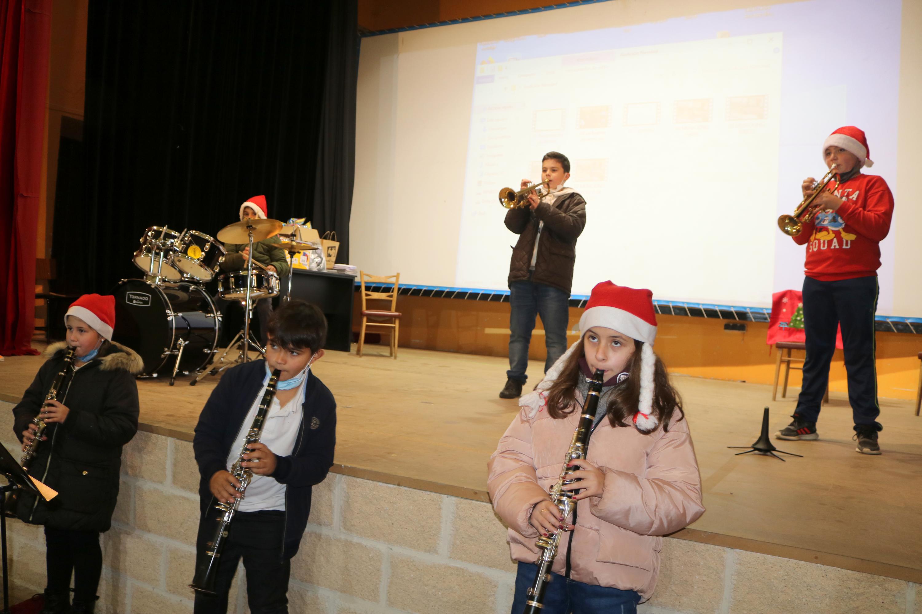 Los alumnos de la Escuela y Banda de Música Comarcal ofrecieron diversas actuaciones navideñas