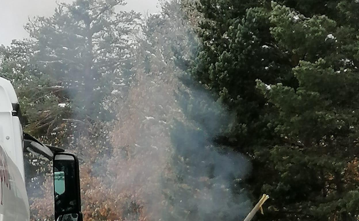 Foto de Alberto Rubio en el lugar del accidente