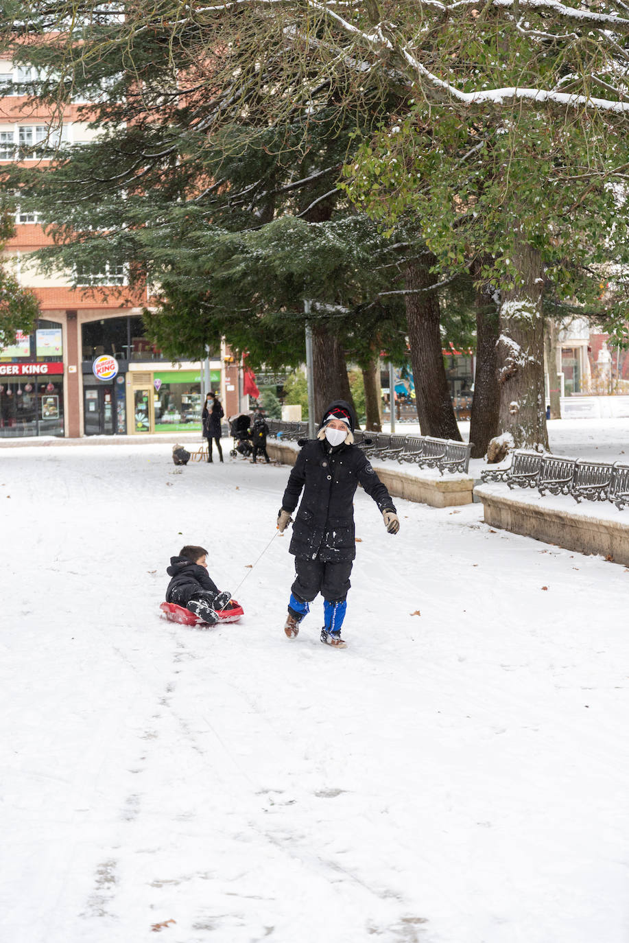 Fotos: La nieve ha dejado una jornada de diversión en Palencia